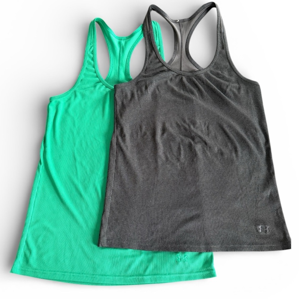 Under Armour Women's Tank Tops - Green and Charcoal